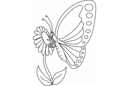 Coloriage Fleurs et papillons 12 – 10doigts.fr